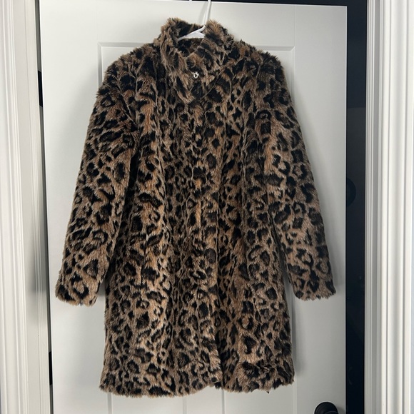 Velvet by Graham & Spencer Brown Leopard Teddy Jacket - Picture 1 of 4
